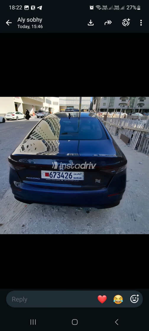 Honda Accord 2023 White Automatic Used for Sale in Greater Cairo ( Cairo + Giza) - 1