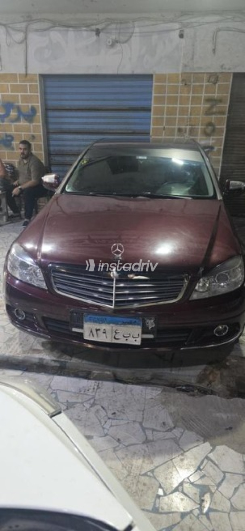 مرسيدس C 200 2008 أحمر غامق أوتوماتيك مستعملة للبيع في كفر الزيات - 2