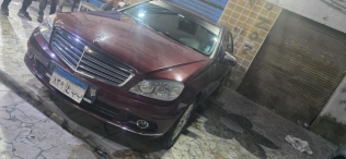 مرسيدس C 200 2008 أحمر غامق أوتوماتيك مستعملة للبيع في كفر الزيات