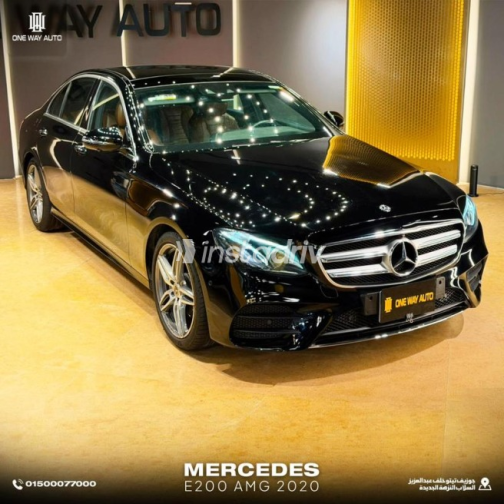 مرسيدس E 200 2020 أسود أوتوماتيك مستعملة للبيع في القاهرة - 3