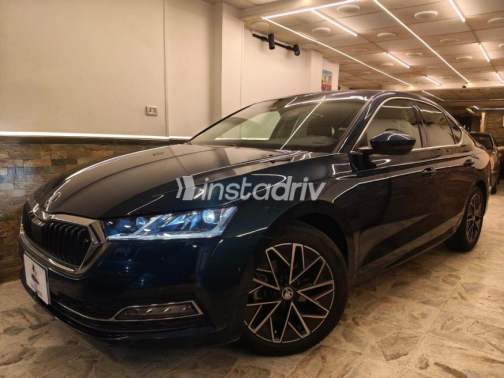 Skoda Octavia 2022 Dark Blue Automatic Used for Sale in Cairo - 2