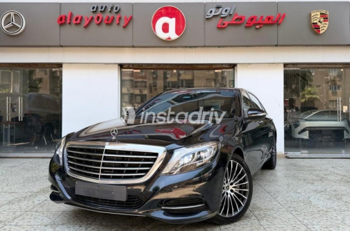 مرسيدس S 500 2015 أسود أوتوماتيك مستعملة للبيع في مدينة نصر - 1