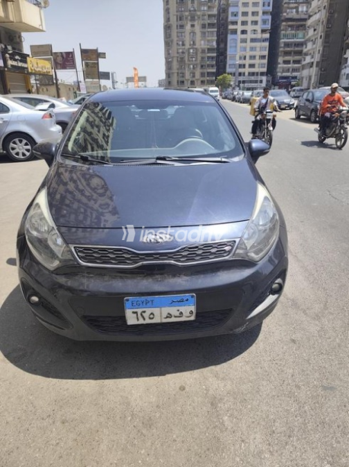 Kia Rio 2014 Dark Blue Automatic Used for Sale in Nasr city - 4