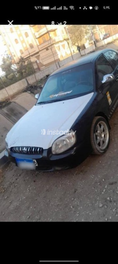 هيونداي اكسنت 2002 أسود أوتوماتيك مستعملة للبيع في القاهرة - 4
