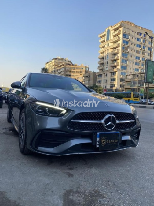 Mercedes C 180 2023 Gray Automatic Used for Sale in Cairo - 1