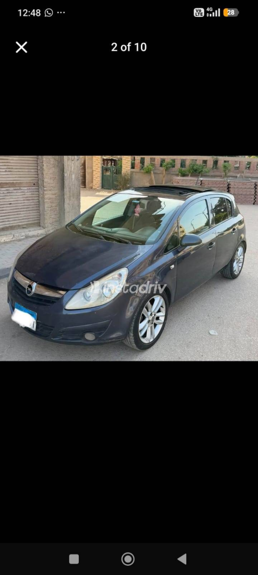 Opel Corsa 2011 Blue Automatic Used for Sale in Greater Cairo ( Cairo + Giza) - 9