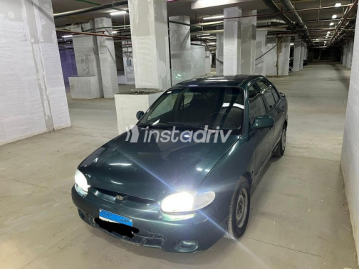 Hyundai Accent 2002 Dark Green Manual Used for Sale in Shobra - 1
