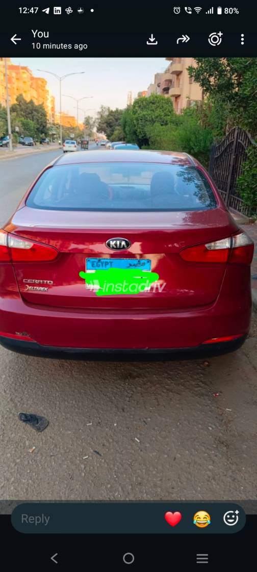 Kia Cerato 2017 Red Automatic Used for Sale in Greater Cairo ( Cairo + Giza) - 1