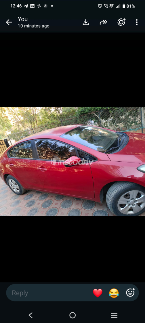 Kia Cerato 2017 Red Automatic Used for Sale in Greater Cairo ( Cairo + Giza) - 2