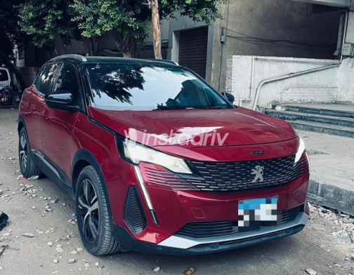 Peugeot 3008 2022 Red Automatic Used for Sale in Nasr city - 1