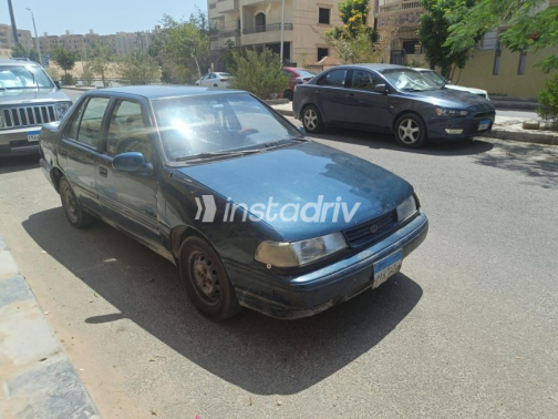 هيونداي اكسيل 1997 أزرق غامق يدوي مستعملة للبيع في العبور - 4
