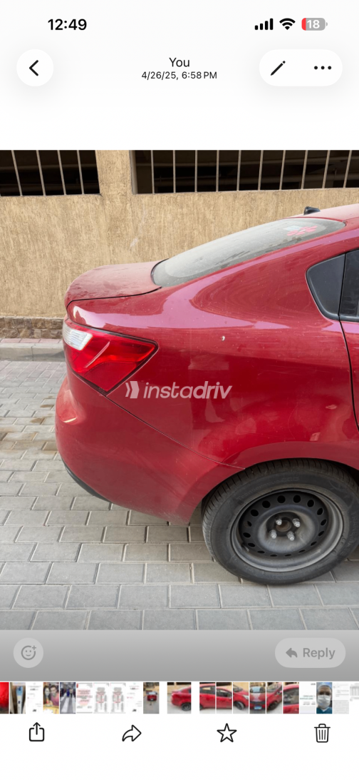 Kia Rio 2014 Red Automatic Used for Sale in Greater Cairo ( Cairo + Giza) - 4
