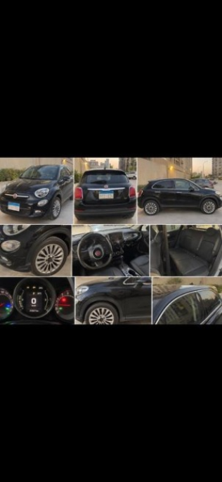 Fiat 500 X 2017 Black Automatic Used for Sale in Cairo