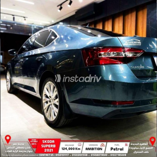 Skoda Superb 2021 Dark Gray Automatic Used for Sale in Madinaty - 4