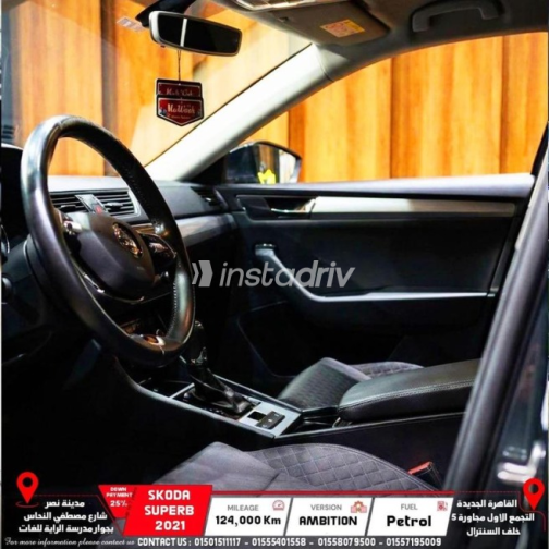 Skoda Superb 2021 Dark Gray Automatic Used for Sale in Madinaty - 9