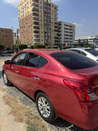 Nissan Sunny 2024 Dark Red Automatic Used for Sale in Ismailia