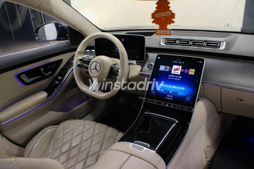 مرسيدس S 500 2022 أزرق غامق أوتوماتيك مستعملة للبيع في الزمالك - 3