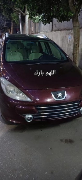 بيجو 207 SW 2007 أحمر غامق أوتوماتيك مستعملة للبيع في القاهرة