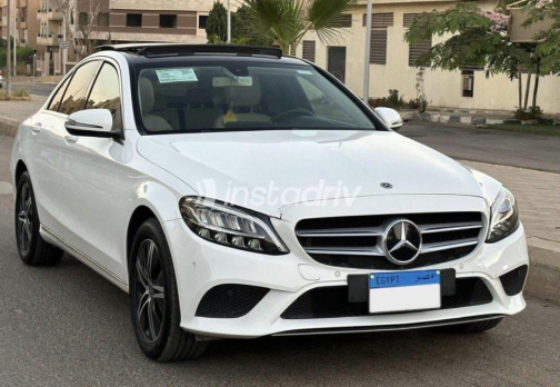 Mercedes C 180 2020 White Automatic Used for Sale in Cairo - 2