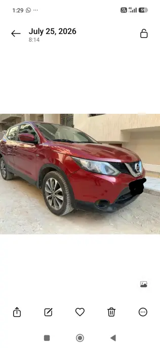 Nissan Qashqai 2015 White Automatic Used for Sale in Greater Cairo ( Cairo + Giza)