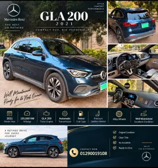 Mercedes GLA 200 2021 Blue Automatic Used for Sale in Greater Cairo ( Cairo + Giza)