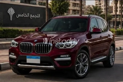 BMW X3 2019 Dark Red Automatic Used for Sale in Cairo - 3