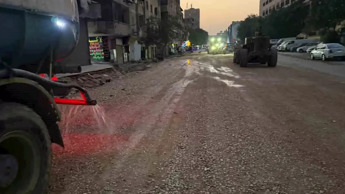 بدء تطوير ورصف شارع المطار في الجيزة بطول 1.5 كم لرفع كفاءة الحركة المرورية