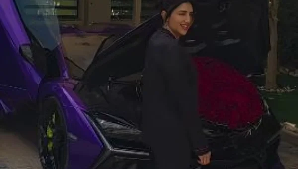 هدية عيد ميلاد بـ«لامبورجيني».. محمد سامي يفاجئ مي عمر بسيارة رياضية باللون البنفسجي